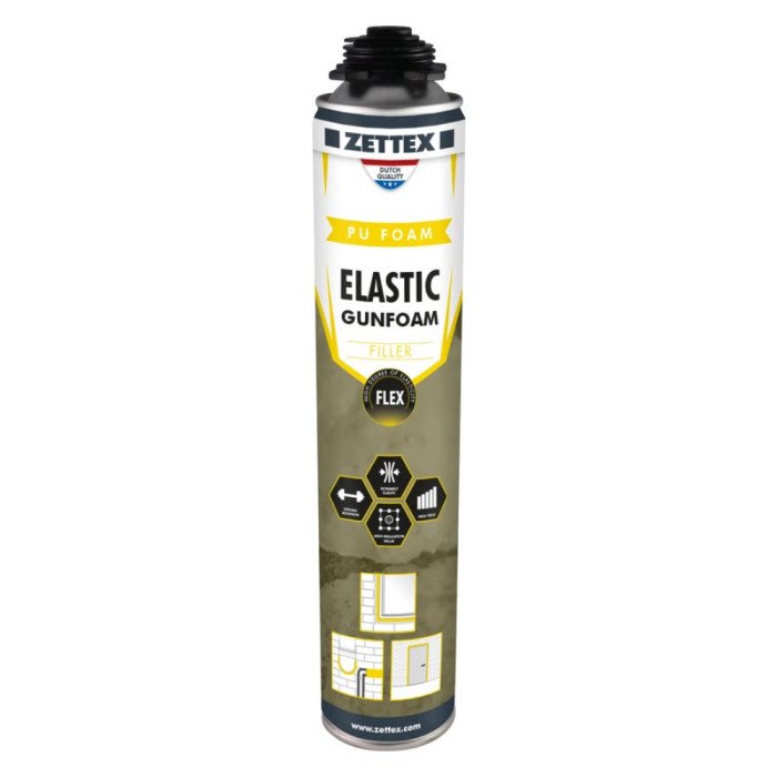 Монтажная пена Zettex PU Foam Elastic NBS Blanco 750 ml
