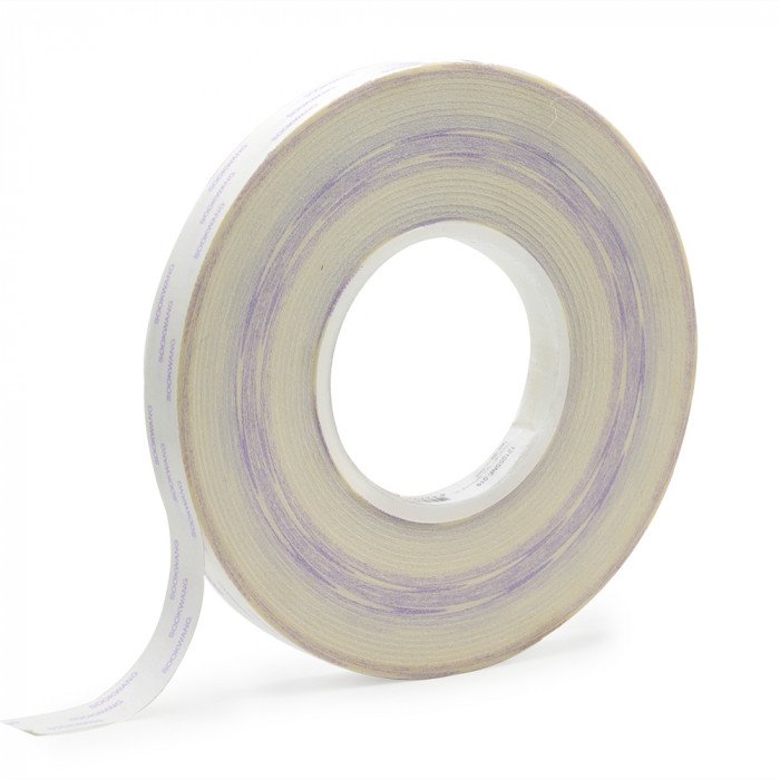 Напівпрозора двостороння стрічка/скотч (плівкова основа/папір з принтом) 6мм х 100м (12105SNE)