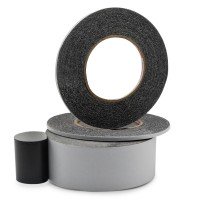 Черная двусторонняя лента/скотч (нетканая основа/бумага) 4мм х 50м (14112B)