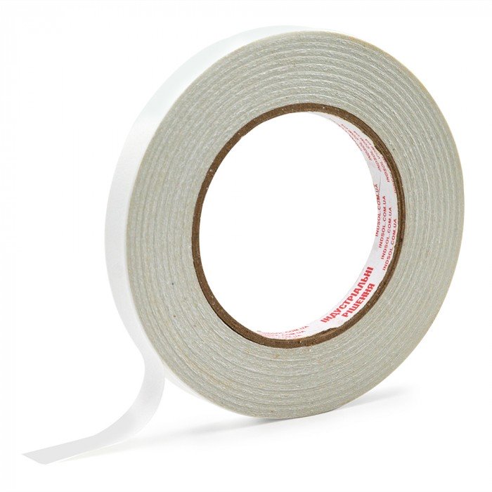 Полупрозрачная двусторонняя лента (нетканая основа/бумага) 4мм х 50м (14307)