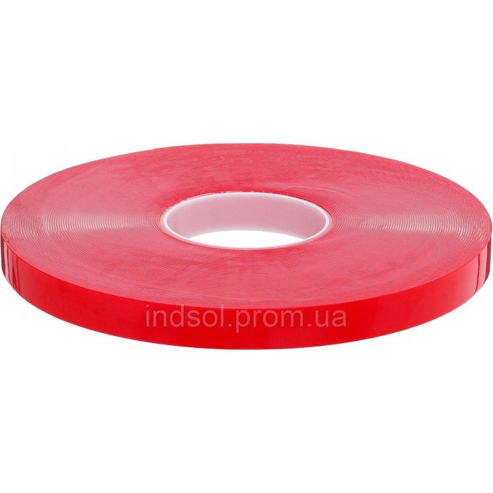 Високопрозора акрилова двостороння стрічка (лайнер - червона плівка) 9мм х 33м (21110)