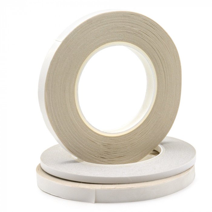 Прозрачная двусторонняя лента/скотч Bow Tape (плёночная основа/бумага) 6мм х 50м (MP110PE)