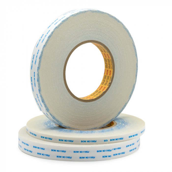 Усиленная двусторонняя лента/скотч Bow Tape (нетканая основа/бумага) 4мм х 50м (MP110QJ)