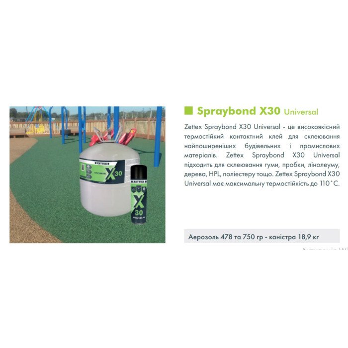 Термостойкий контактный клей Zettex Spraybond X30 Universal 18,9 kg