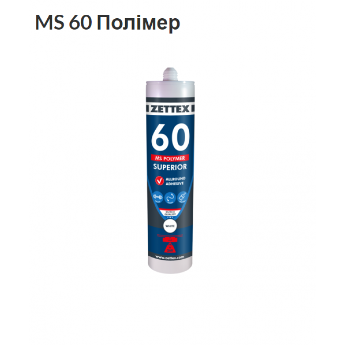 Герметик Zettex MS 60 Polymer White 290 ml